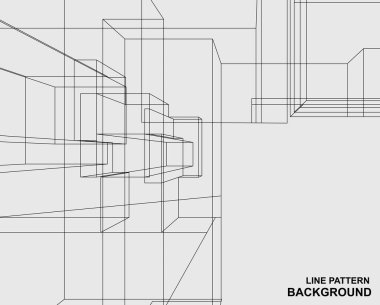 Tasarımınız için soyut geometrik siyah ve beyaz çizgiler tasarımı