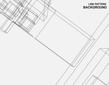 Bir evin mimari planı, vektör illüstrasyonu
