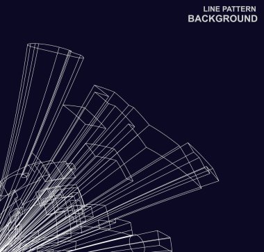 Çizgiler ve noktalar ile siyah soyut arkaplan.