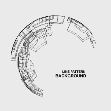 daireler ve üçgenler geometrik desen
