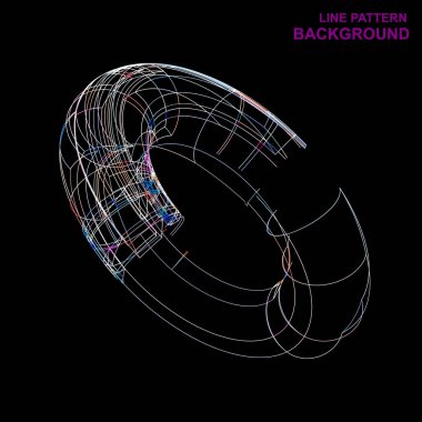 Zarif siyah beyaz çizgi tasarımı