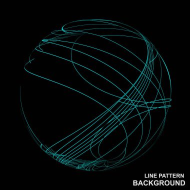 Çizgilerle soyut geometrik desen, vektör illüstrasyonu.
