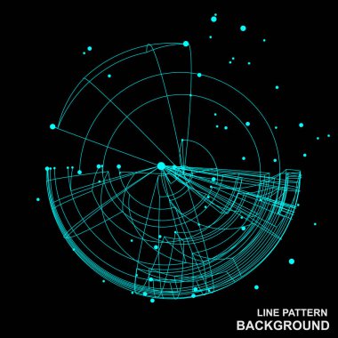 Çizgiler ve noktalar ile soyut teknoloji bilim arka planı