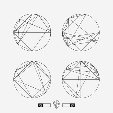 geometrik sembollerin vektör simgesi.