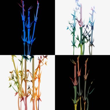 Bir sırada ağaç. izole