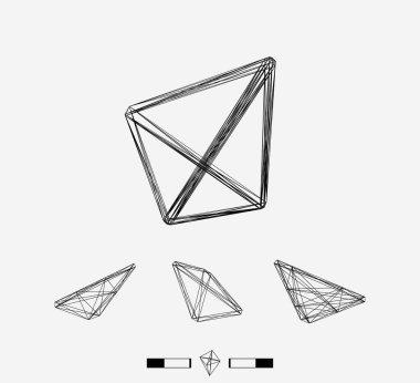 soyut geometrik şekiller, vektör illüstrasyon tasarımı.