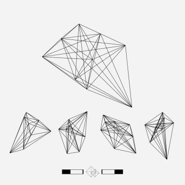 çokgen şekiller kümesi.