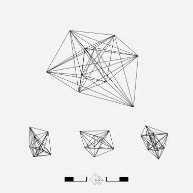 Soyut çokgen geometrik şekil