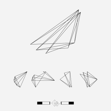 düzlem simgesi seti, özet biçimi