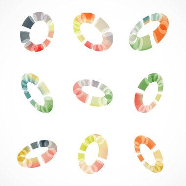 Vektör renkli arka kümesi