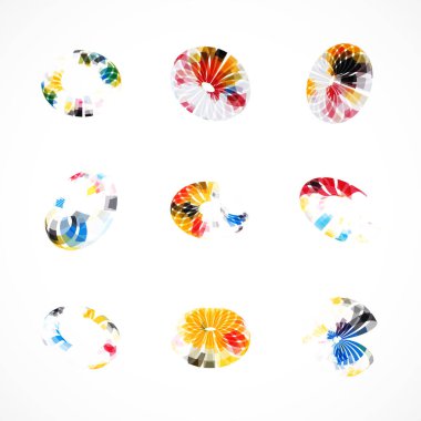 Renkli suluboya vuruşları