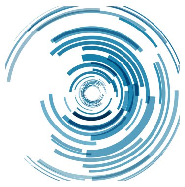 Soyut spiral element, dönen, girdap şeklinde. Vektör illüstrasyonu, spiral element, klip - sanat