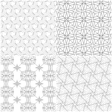 vektörsüz geometrik desen tasarımı. soyut siyah beyaz şekiller arkaplan