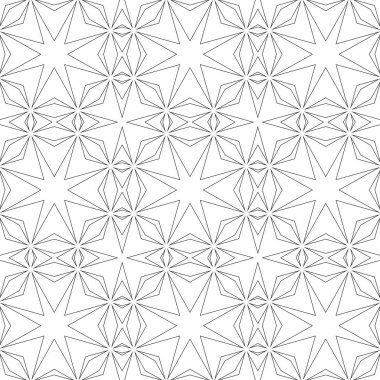 Vektörsüz geometrik desen. Geometrik şekilleri ve üçgenleri tekrar eden tasarım elementleri. stil tasarımı