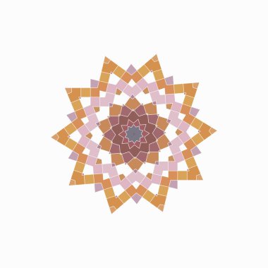 vektör çiçek mandala tasarım elementi