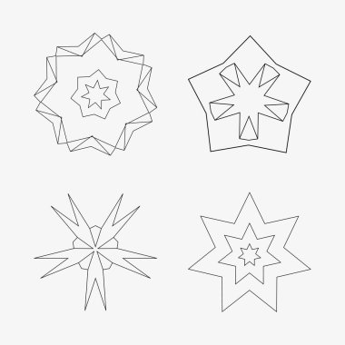 Noel yıldızı vektör simgesi belirlendi