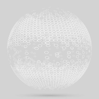 Küre ile soyut vektör arka plan.