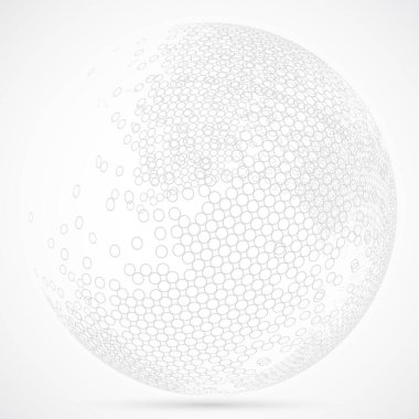 Soyut küre arkaplanı. Web tasarımı için vektör illüstrasyonu.