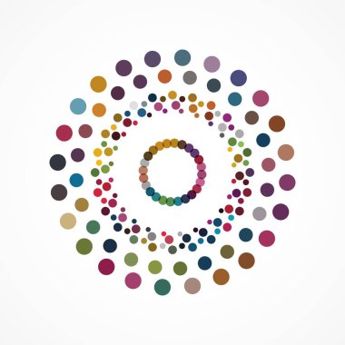 Renkli noktalar arkaplan tasarımı