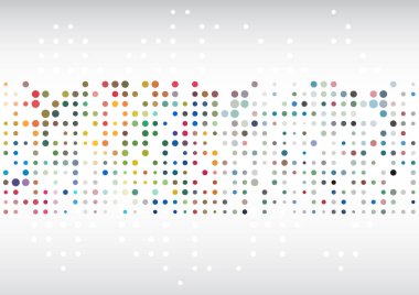 soyut renkli noktaların ve karelerin vektör arkaplanı