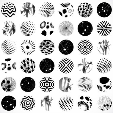 siyah beyaz daire elementleri