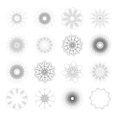 farklı dekoratif öğeler kümesi