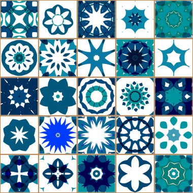 9 soyut şablon kümesi.