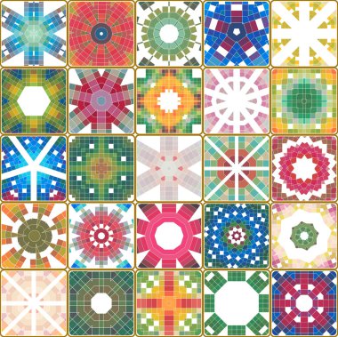 Renksiz desenli vektör kümesi