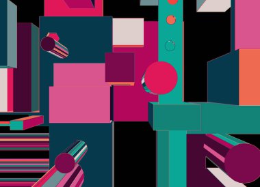 modern soyut geometrik şekiller