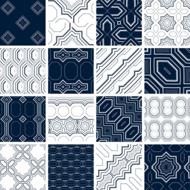 Geometrik elementlerle kusursuz desen. vektör illüstrasyonu.