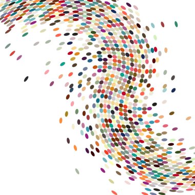 Gökkuşağı şenlikli konfeti. karnaval şablonu renkli