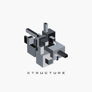 soyut geometrik şekil harfi c