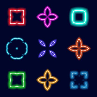 yıldız işareti parlayan neon simgesi