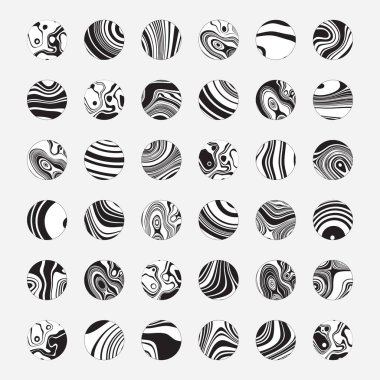 Siyah daire logoları koleksiyonu. vektör çizimi tasarımı