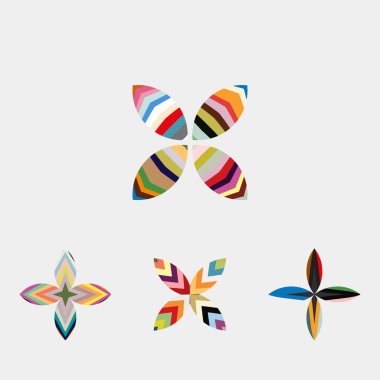 soyut geometrik şekil logosu