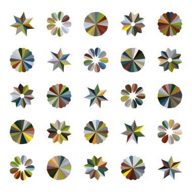 Soyut renkli geometrik şablon vektörü