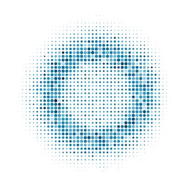 Noktalı yarım ton vektör çemberi ya da