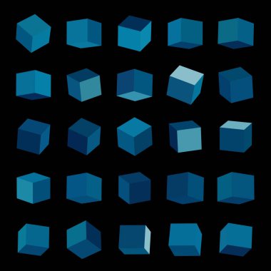 soyut küp arkaplan tasarım vektörü