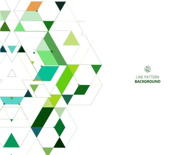 Soyut geometrik arkaplan. Beyaz arkaplanda renkli beyaz üçgenler. vektör