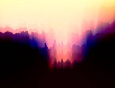 Dağlarda güzel bir gün batımı