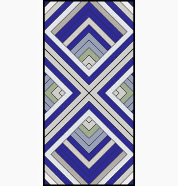 mavi ve gri soyut geometrik desen ağ, baskı, tekstil ve duvar kağıtları için