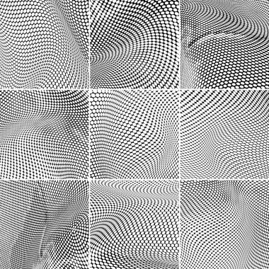 noktalı resim deseni kümesi.