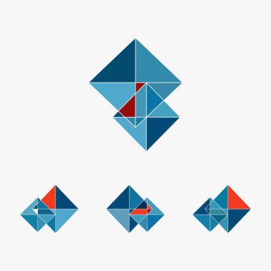 Üçgenlerin soyut elementlerine sahip bir arkaplan tasarımının vektör çizimi.