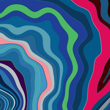 Renkli dalgalarla soyut arkaplan, vektör illüstrasyonu