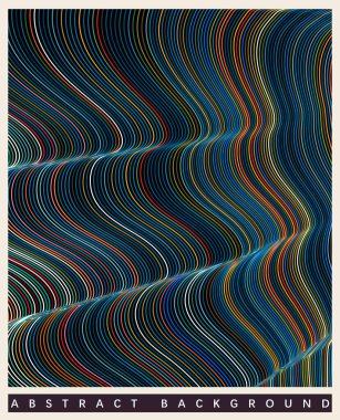 Dalgalı çizgilerle soyut arkaplan