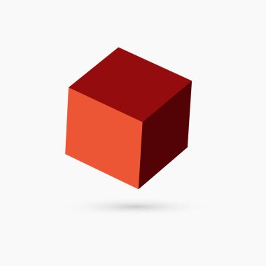 3d küp vektör illüstrasyon tasarımı
