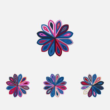 vektör çizim renkli çiçekler