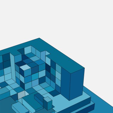 soyut 3 boyutlu küp, vektör arkaplan