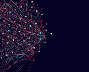 vektör çokgen bağlantılı çizgiler.