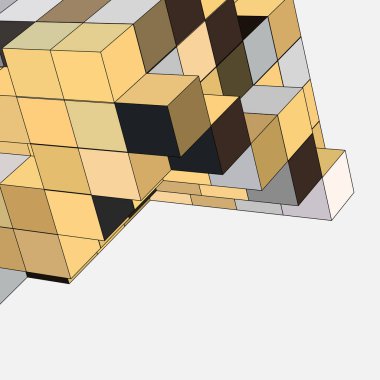 3 boyutlu küp arkaplan.